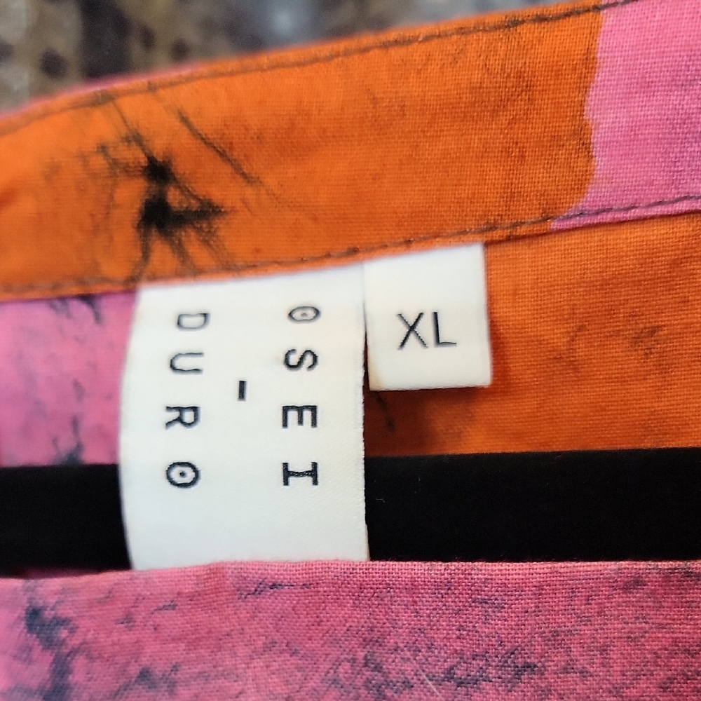 Osei Duro Drop Waist Carmine Print Dress Size XL - Picture 2 of 5